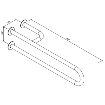 Poręcze stała 3 - podporowa umywalkowa